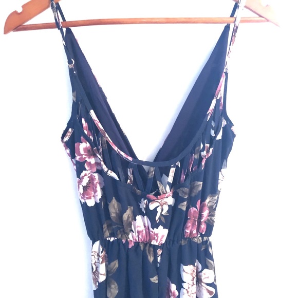Trac Maxi Dress Floral/Navy size Small - Picture 2 of 4